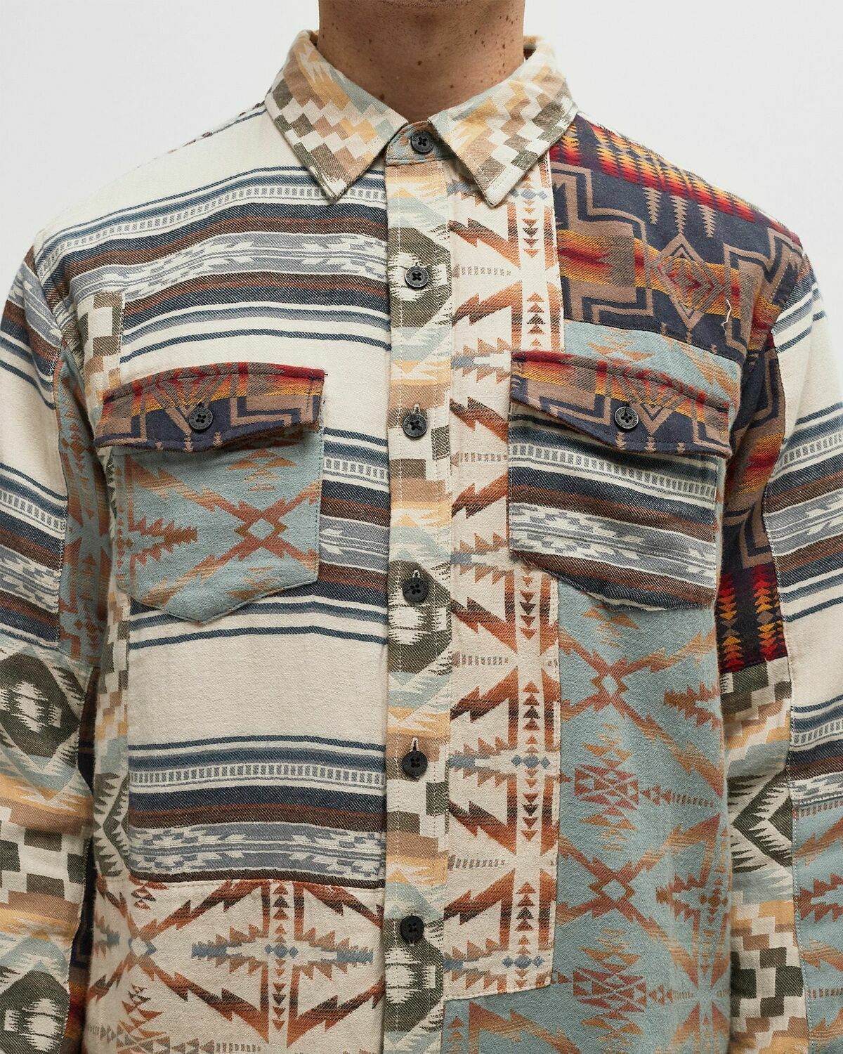 Pendleton LA PINE PATCHWORK OVERSHIRT Multi-color Mens Longsleefe