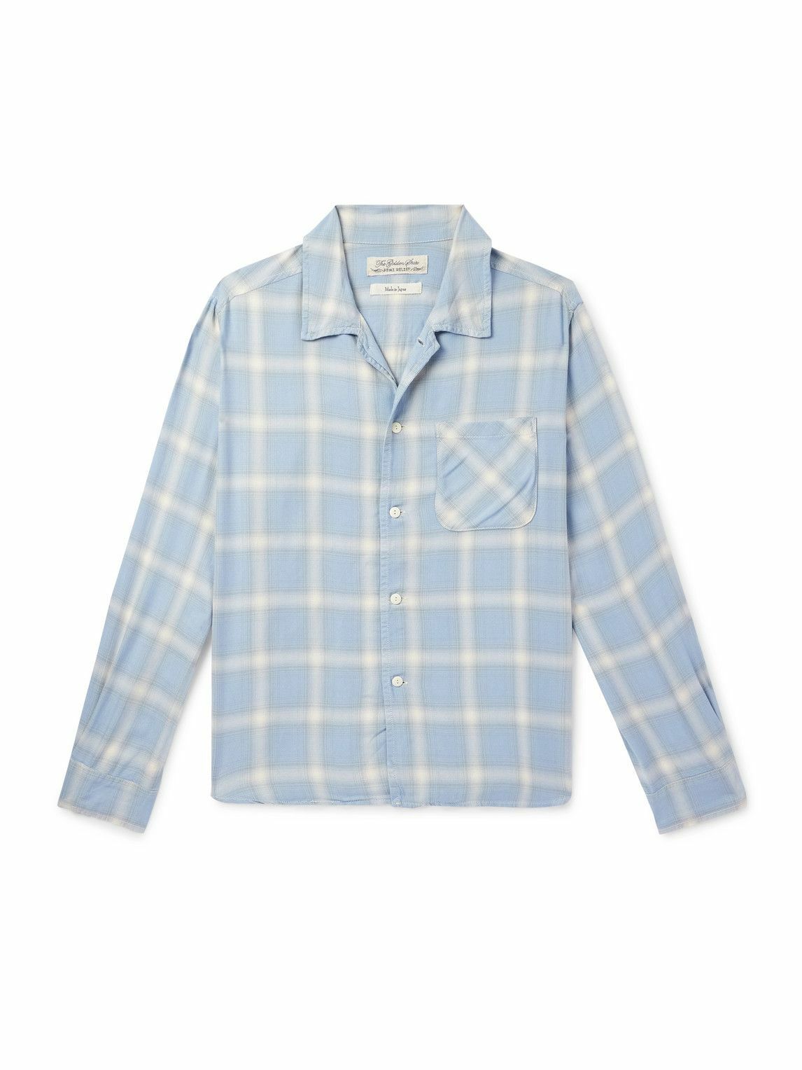 Remi Relief - Convertible-Collar Checked Flannel Shirt - Blue Remi