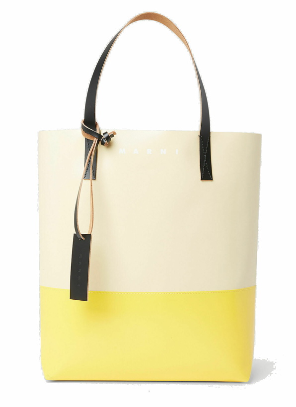 Photo: Marni - Logo Shopping Tote Bag in Cream