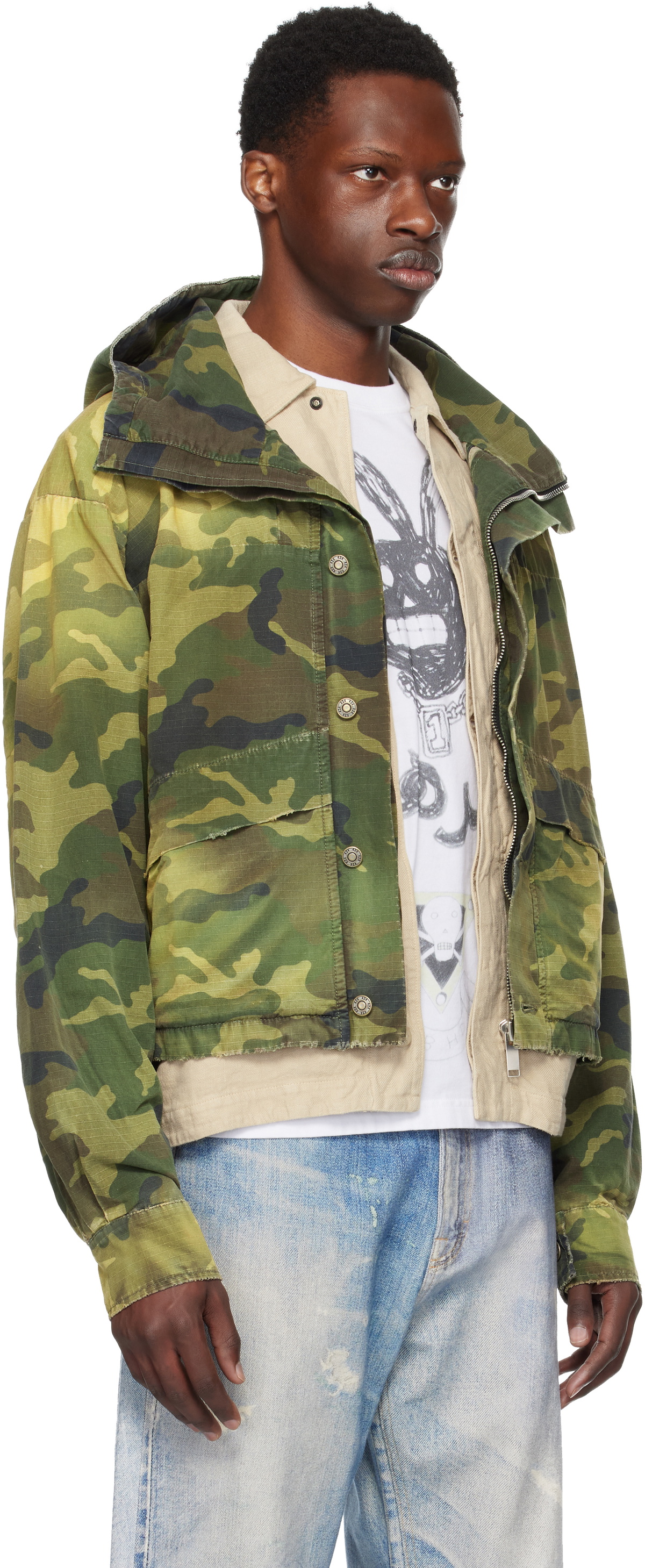 424 Khaki H Camo Jacket