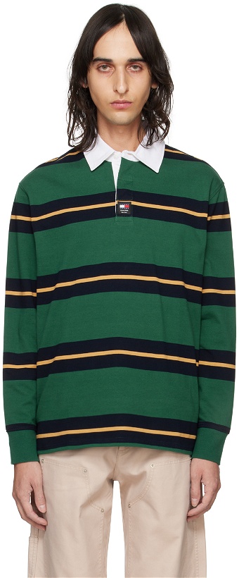 Photo: Tommy Jeans Green Rugby Stripe Polo