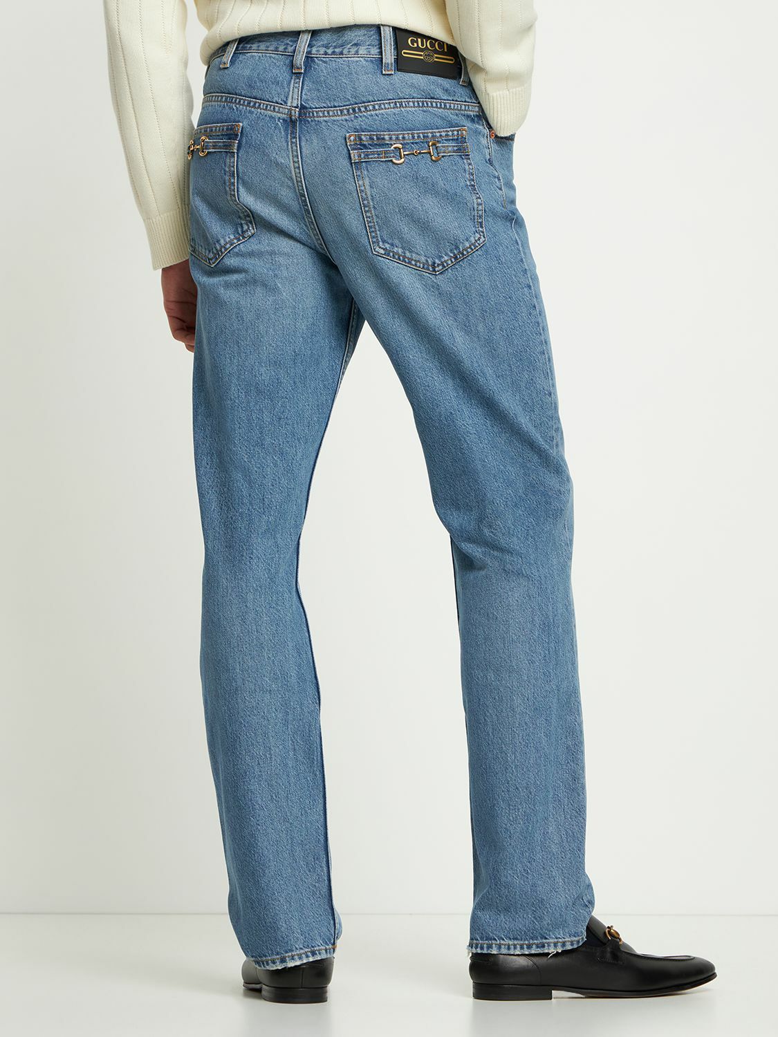 デニム・ジーパン GUCCI STRAIGHT-LEG DENIM JEANS GUCCI - Straight Leg Cotton Denim Jeans Gucci