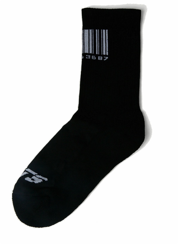 Photo: VTMNTS - Barcode Socks in Black