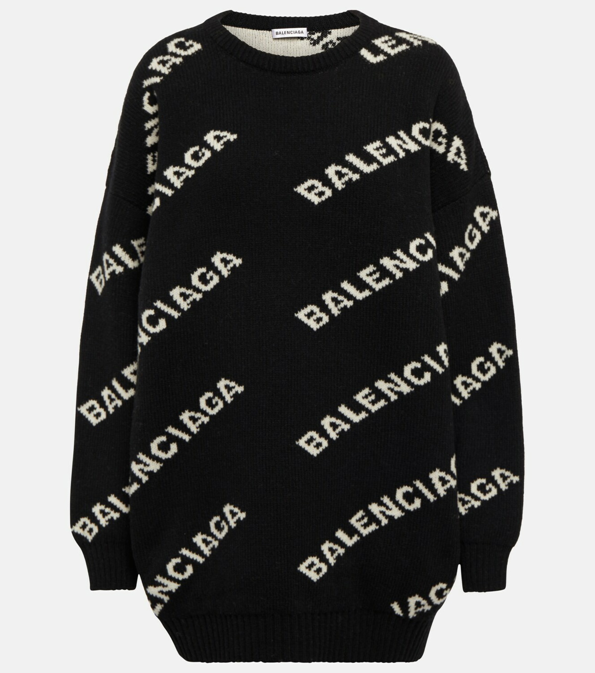 Balenciaga - Logo intarsia wool sweater Balenciaga