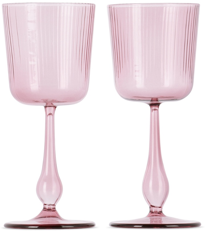 Photo: R+D.LAB Pink Lusia Calice Wine Glass Set