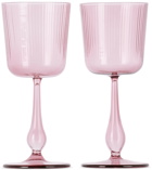 R+D.LAB Pink Lusia Calice Wine Glass Set