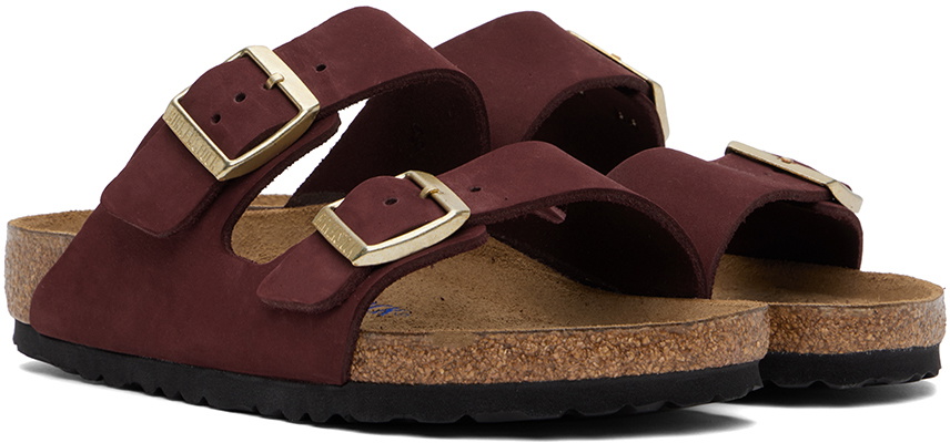 Birkenstock Burgundy Regular Arizona Soft Footbed Sandals