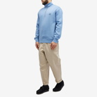 Maison Kitsuné Men's Bold Fox Head Patch Half Zip Sweat in Hampton Blue