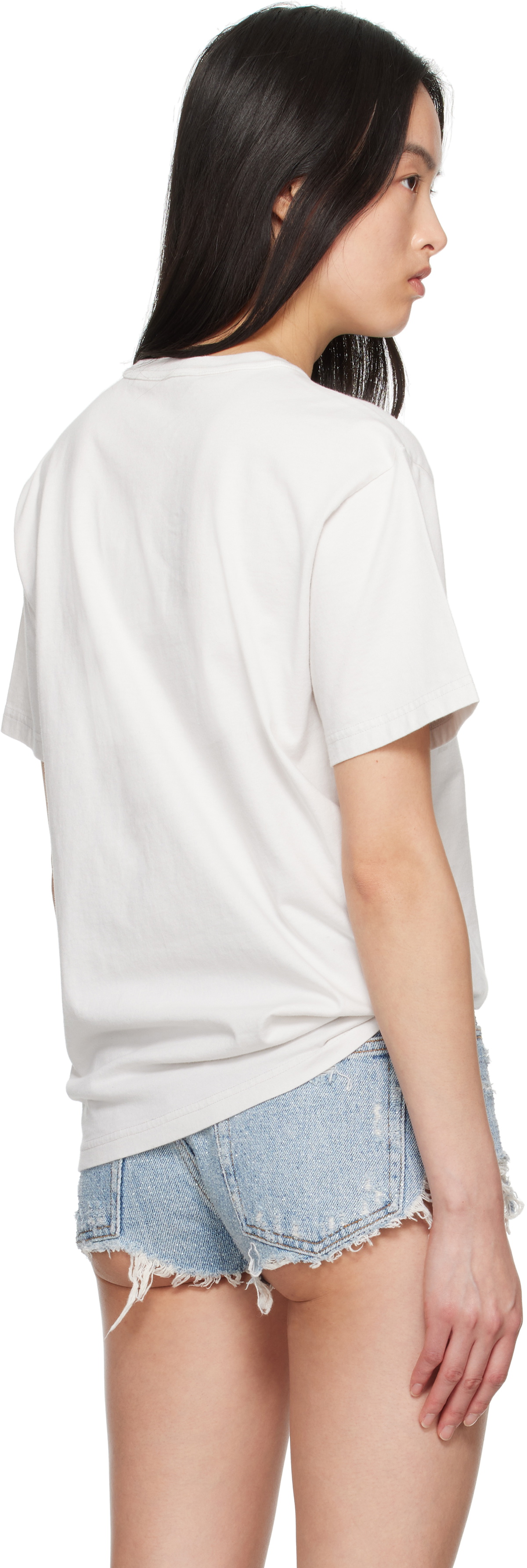 alexanderwang.t Off-White Distressed Logo T-shirt
