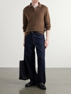 Mr P. - Merino Wool Polo Shirt - Brown