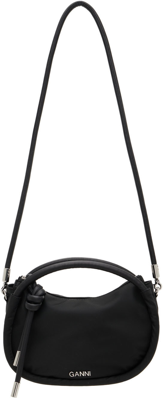 GANNI Black Knot Baguette Shoulder Bag GANNI