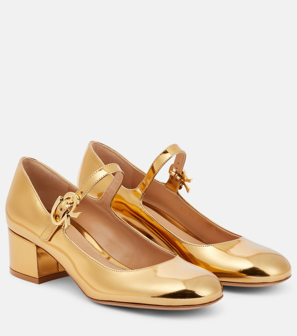 Gianvito Rossi - Mary Ribbon metallic leather pumps