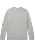 ADIDAS ORIGINALS - Logo-Embroidered Cotton-Blend Jersey Sweatshirt - Gray