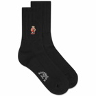 Rostersox Men's Bear Sock in Black