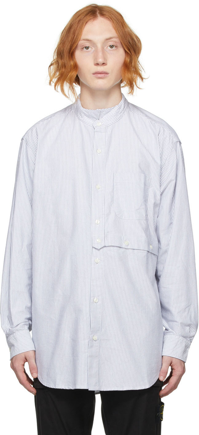 RANDT Grey Cotton Candy Stripe Shirt