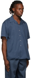 Cleverly Laundry Navy Short Sleeve Pyjama Shirt
