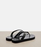 Gucci Mila Double G leather thong sandals