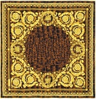 Versace Brown & Gold Barocco Scarf