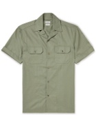 Brunello Cucinelli - Slim-Fit Camp-Collar Cotton-Twill Shirt - Green