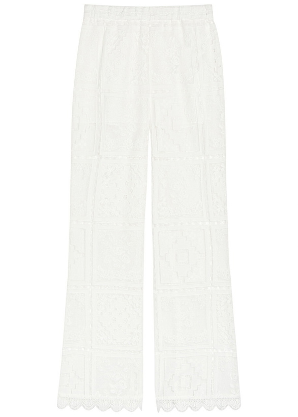 Photo: Zimmermann Aster Embroidered Lace Trousers Ivory