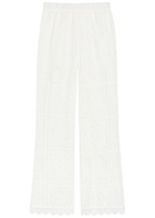 Zimmermann Aster Embroidered Lace Trousers Ivory