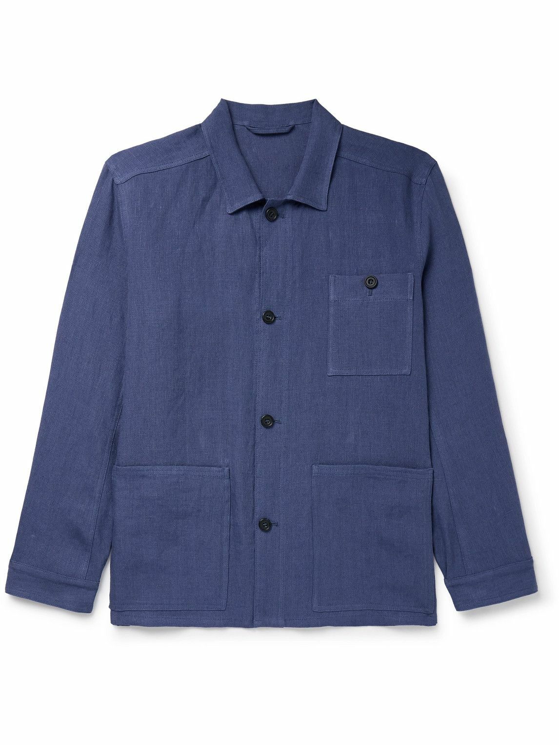Anderson & Sheppard - Linen Overshirt - Blue