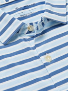 Peter Millar - Striped drirelease Jersey Polo Shirt - Blue