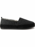 Mulo - Shearling-Lined Wool Loafers - Gray