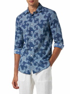 MC2 Saint Barth Man Muslin Cotton Sikelia Shirt With Paisley Star Print