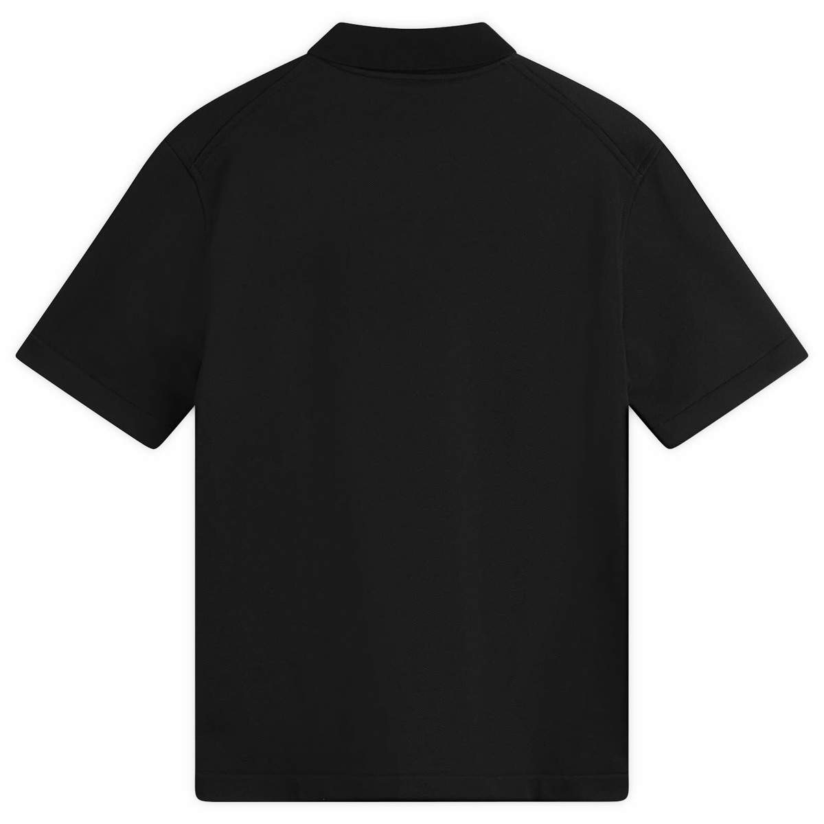 Jil Sander Men's Zip Short Sleeve Polo in Black