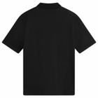 Jil Sander Men's Zip Short Sleeve Polo in Black