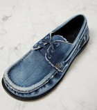 Loewe Campo denim boat shoes