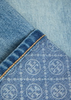 Tory Burch Logo Straight-leg Denim Jeans Blue