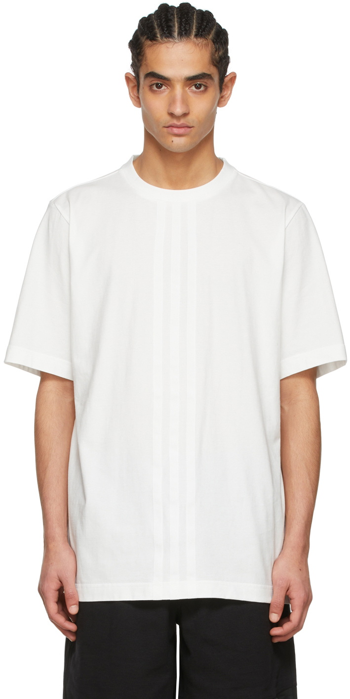 White Cotton T-Shirt with Logo Print