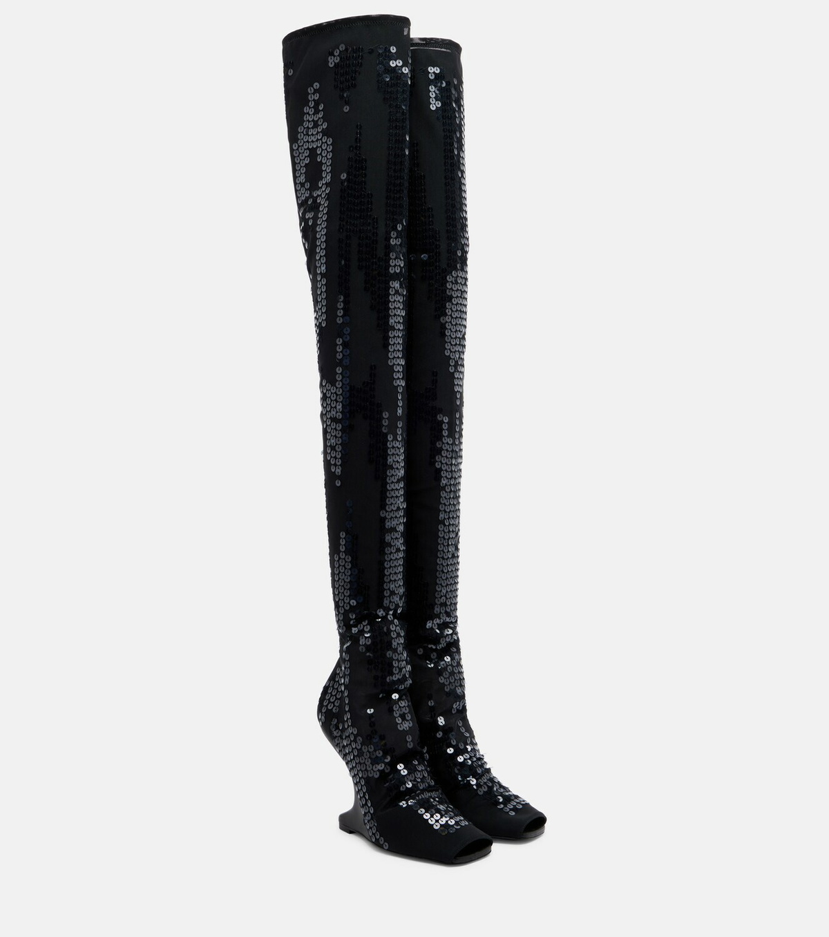 Rick Owens Cantilever embellished leather boots