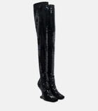Rick Owens Cantilever embellished leather boots