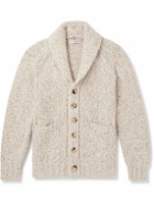 Brunello Cucinelli - Shawl-Collar Wool, Cashmere and Silk-Blend Cardigan - Neutrals