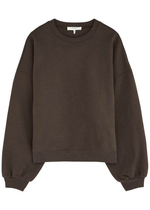 Photo: Frame Travel Cotton-blend Sweatshirt Dark Brown
