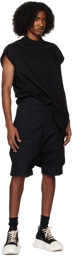 Rick Owens Drkshdw Black Cargo Shorts