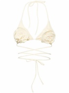 MAGDA BUTRYM 3d Flower Triangle Tech Bikini Top