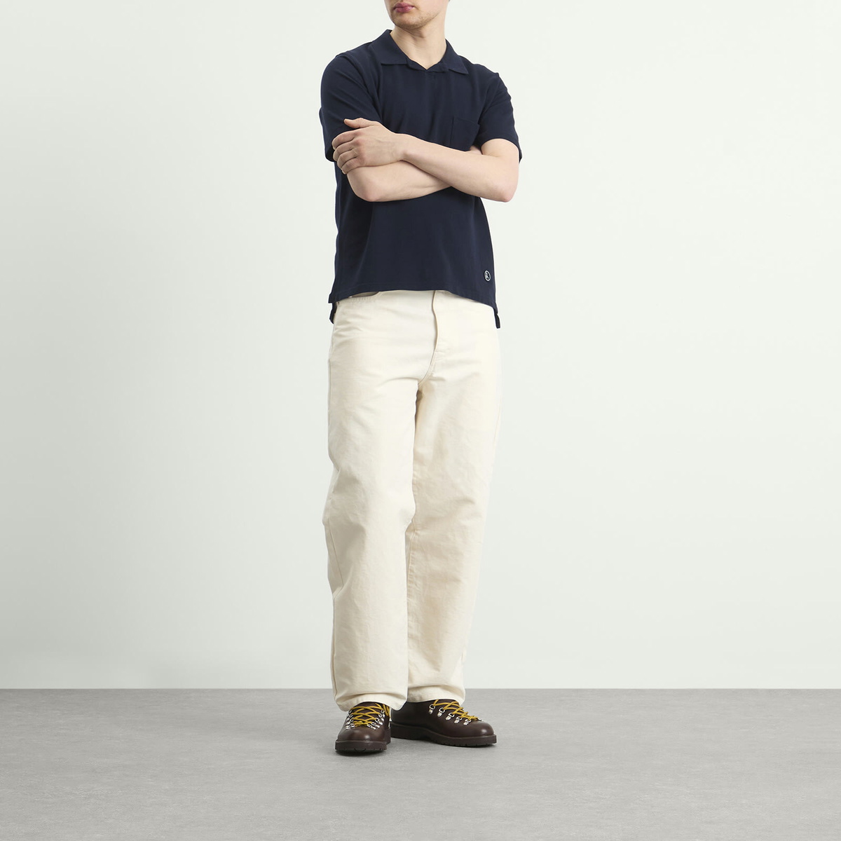 Universal Works Men's Piquet Vacation Polo in Bright Navy