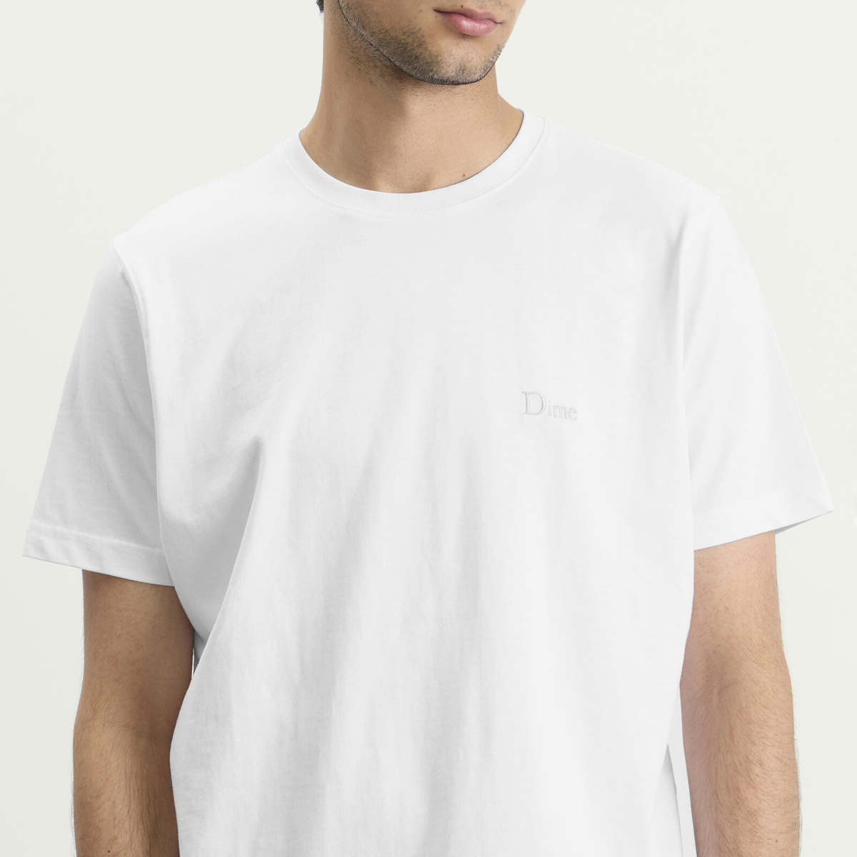 Dime Men's Classic Small Logo T-Shirt in White