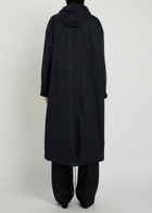 Emporio Armani Hooded Twill Parka Coat Navy