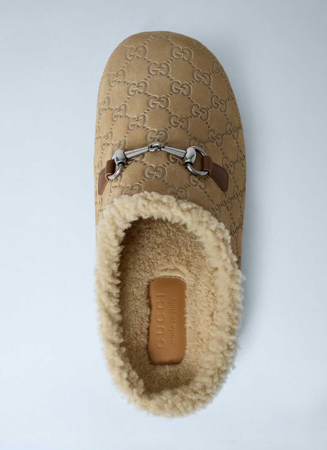 Gucci Horsebit Suede Mules