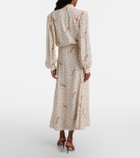 Valentino Polka-dot silk crêpe de chine midi dress