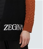 Zegna - Jacquard logo wool scarf
