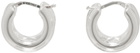 Bottega Veneta Silver Watch Hoop Earrings