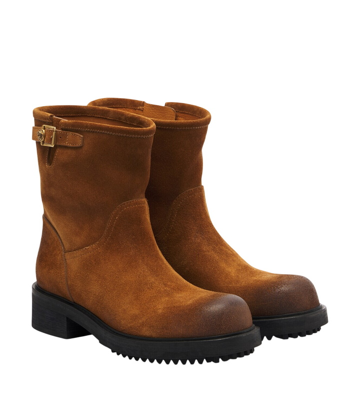 Photo: Versace Suede ankle boots