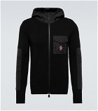 Moncler Grenoble - Zipped ribbed-knit wool-blend hoodie
