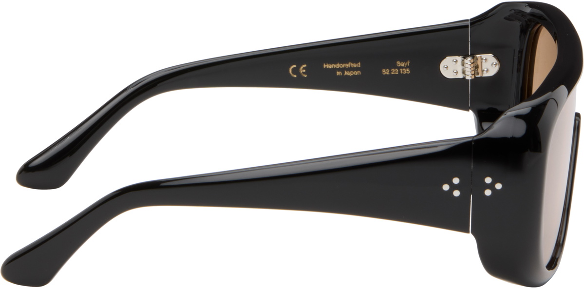 Port Tanger SSENSE Exclusive Black Sayf Sunglasses